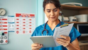 doctor checking chart - Early disease detection in Direct Primary Care