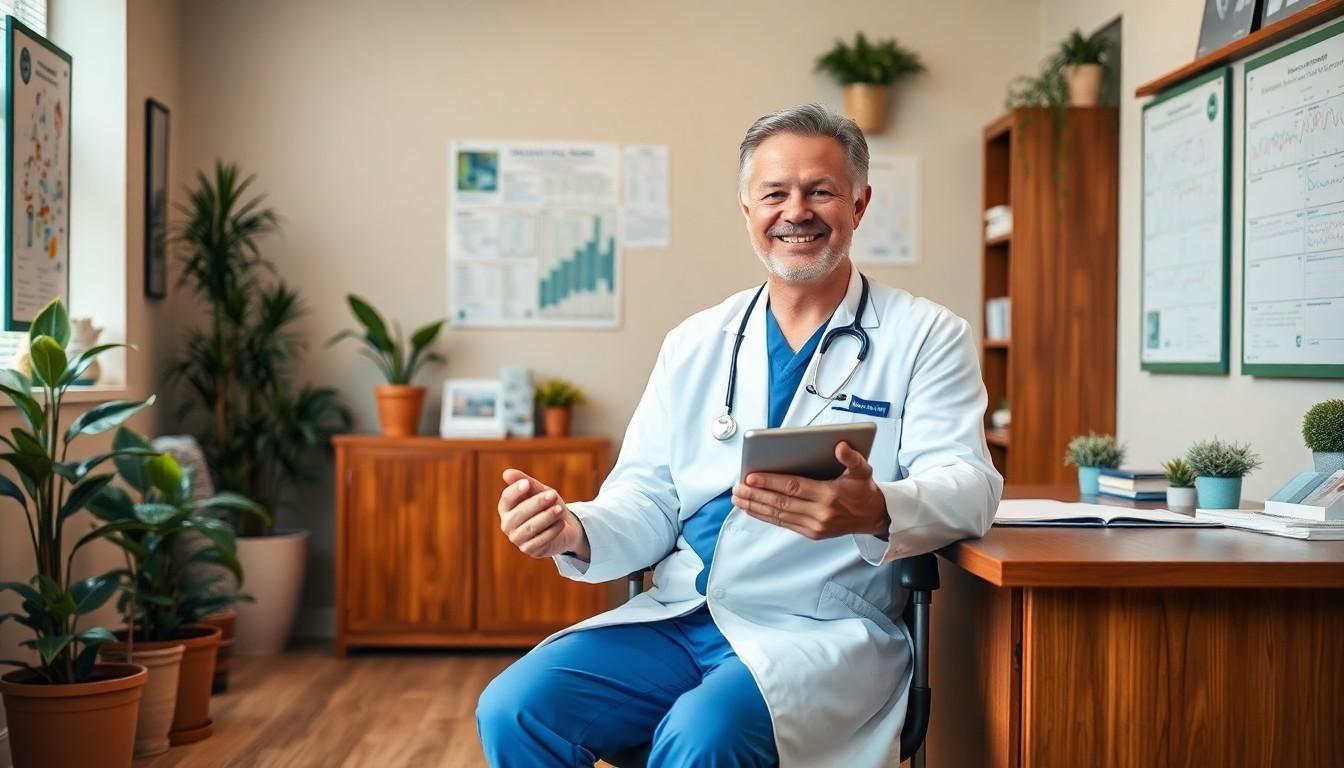 doctor in clinic - monthly fee healthcare
