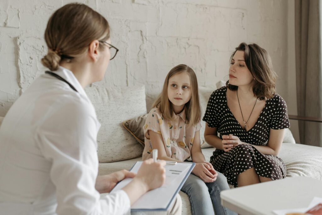 pediatrician, patient, and mother - Direct Primary Care Pediatric Services