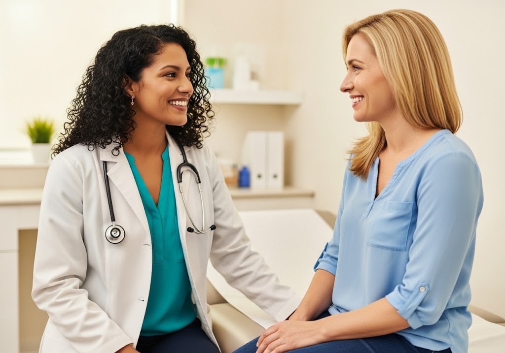 doctor and patient in clinic - Women’s Health in DPC