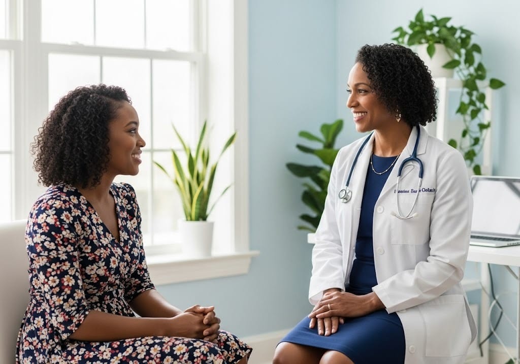 doctor and patient in clinic - Women’s Health in DPC