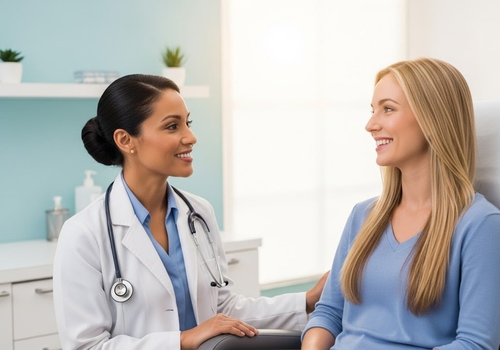 doctor and patient in clinic - Women’s Health in DPC