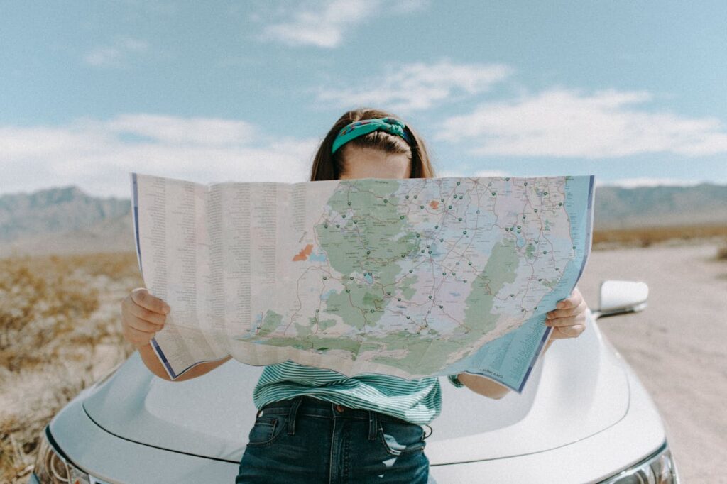 woman looking at map - Direct Primary Care map
