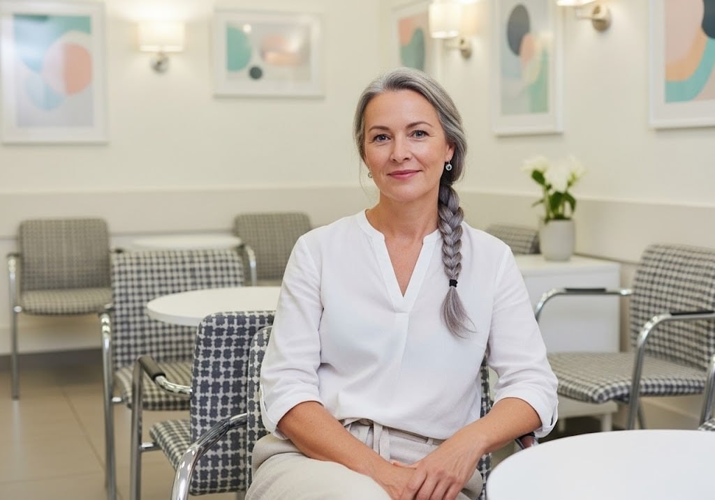 patient at a waiting room, looking relaxed - patient experiences with direct primary care