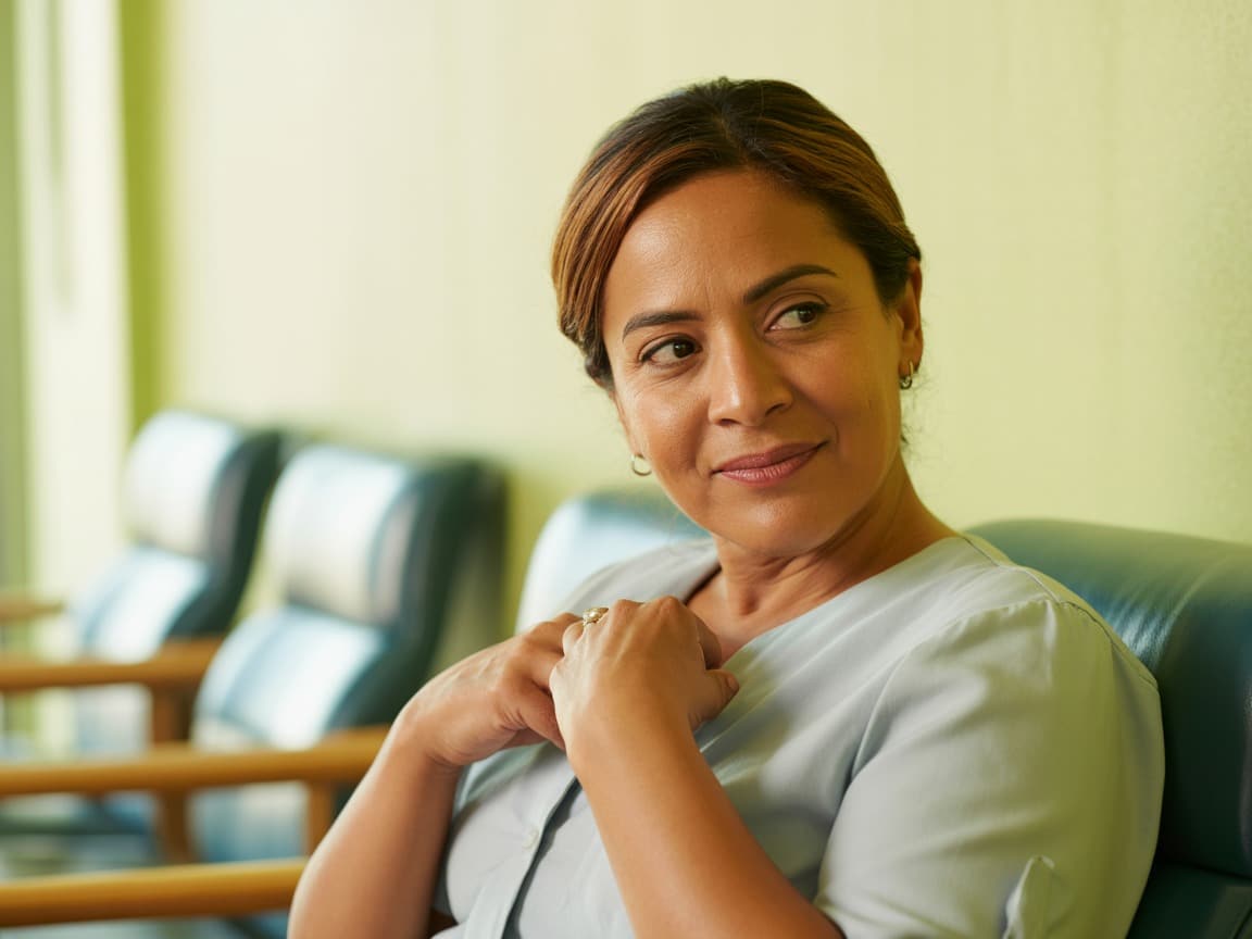 patient in clinic waiting room