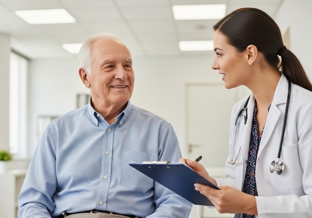 doctor and patient in clinic