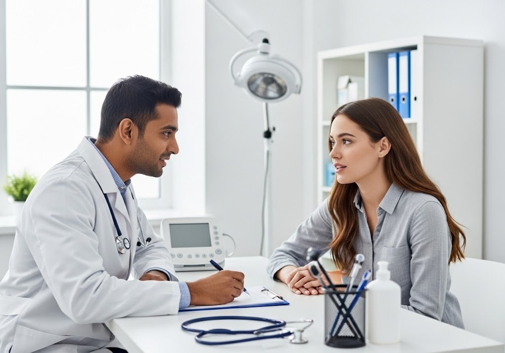 doctor and patient in clinic