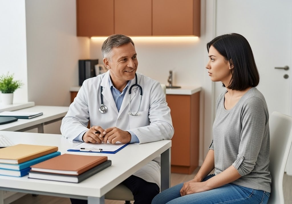 doctor and patient in clinic