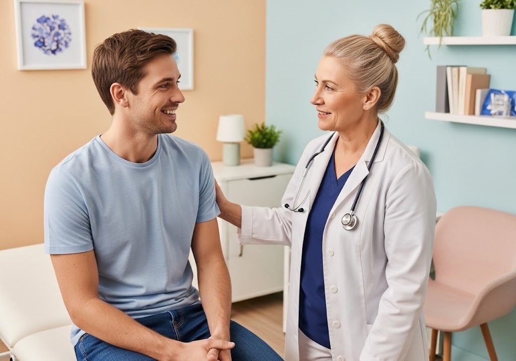 patient and doctor in clinic at one of the direct primary care locations
