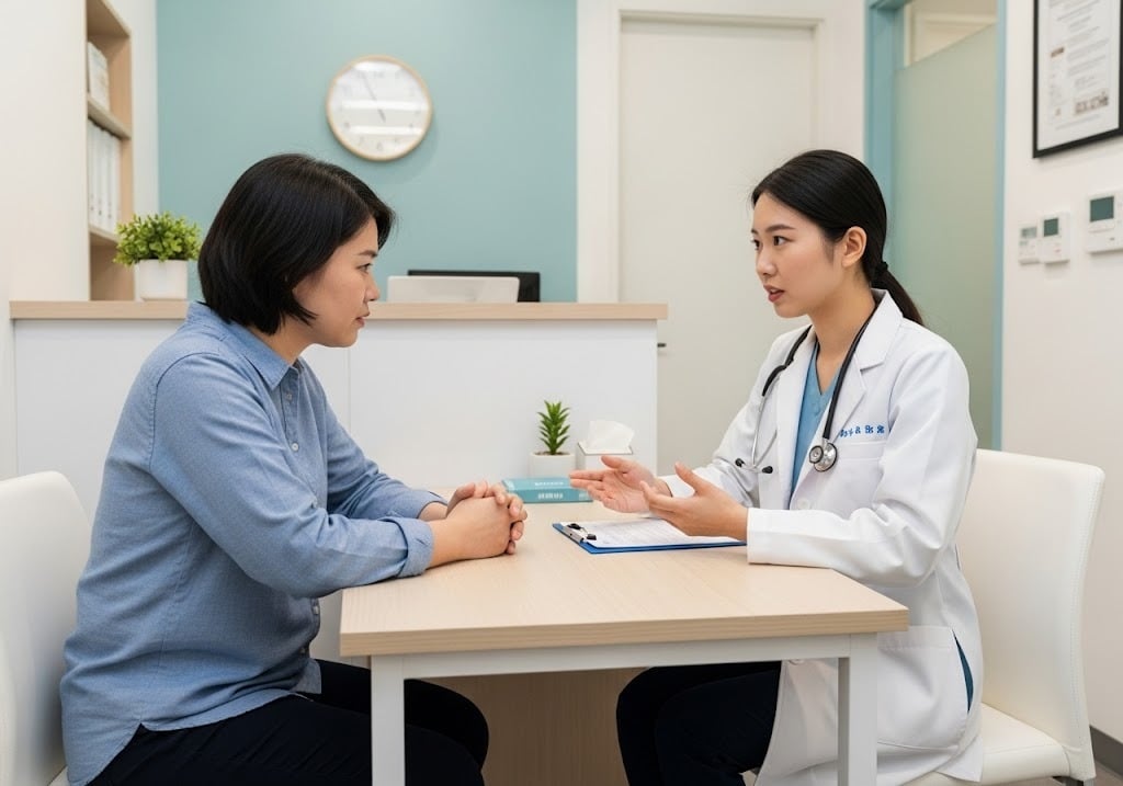 doctor and patient in clinic