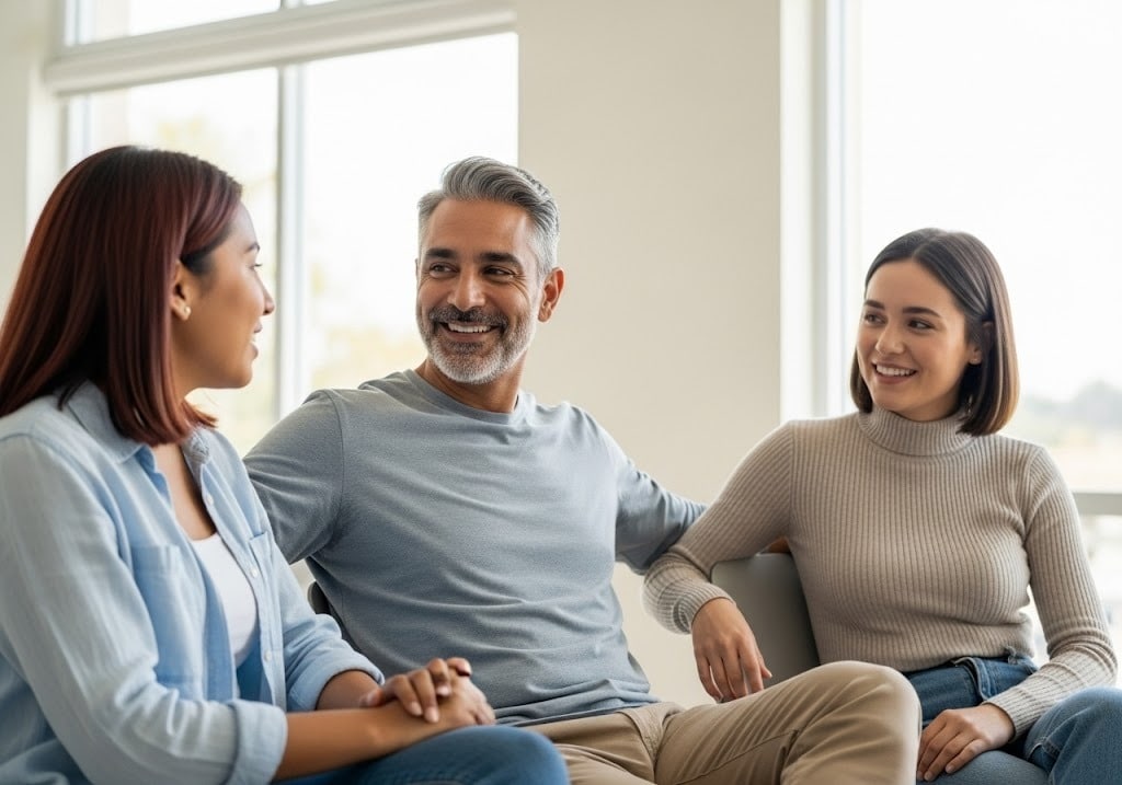patients at a waiting room, looking relaxed - patient experiences with direct primary care
