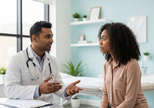 doctor and patient in clinic
