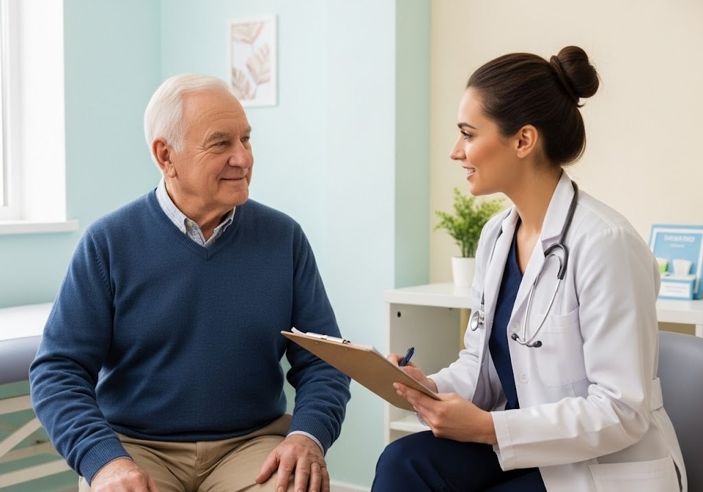 doctor caring for patient