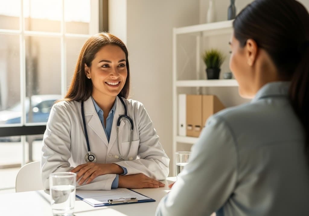 doctor talking to patient