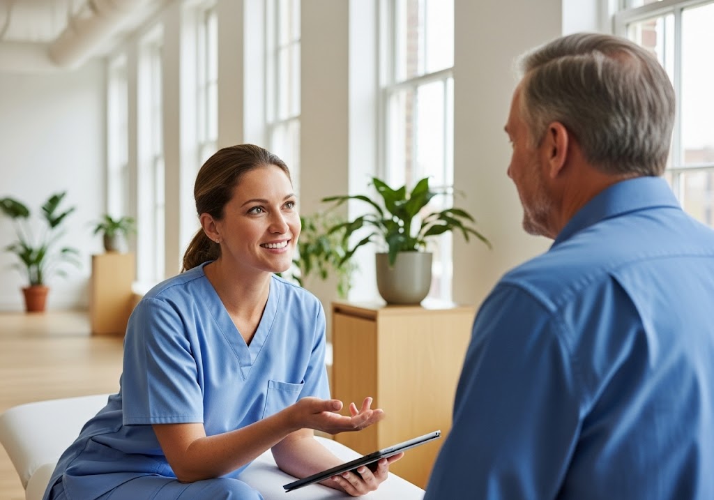 doctor and patient in clinic