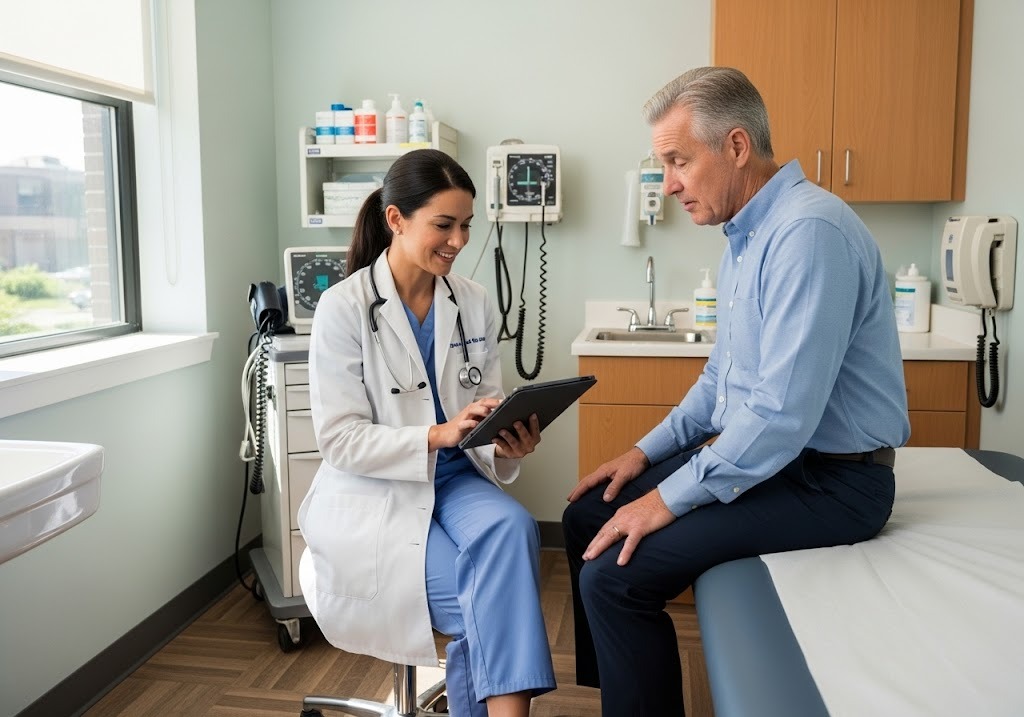 doctor and patient in clinic