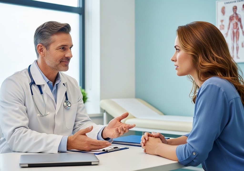 doctor and patient in clinic