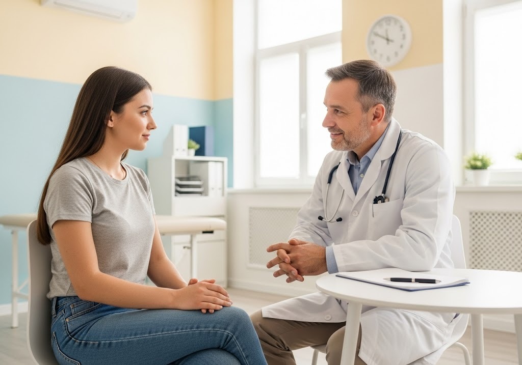 doctor and patient in clinic