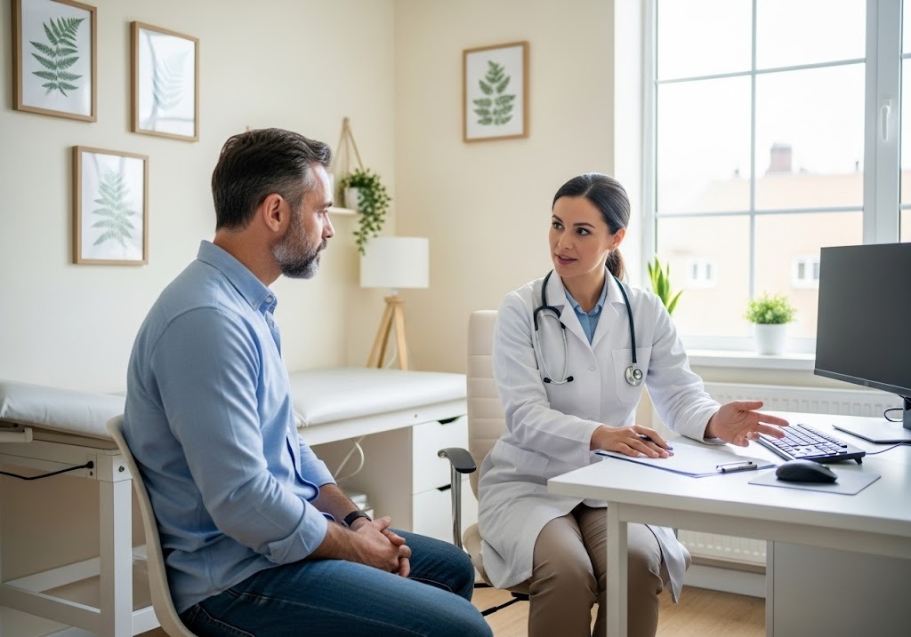 doctor and patient in clinic