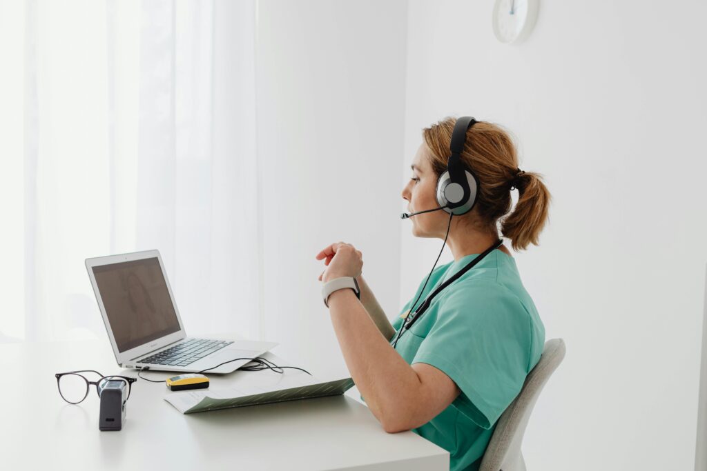 doctor in a virtual direct primary care consultation with patient