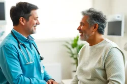 Doctor and patient having an extended visit as part of best patient retention strategies in DPC