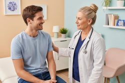 patient and doctor in clinic at one of the direct primary care locations